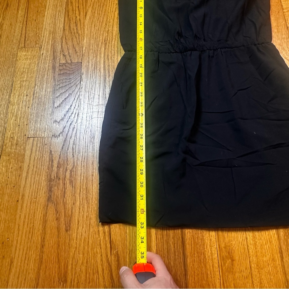 Theory Black One Shoulder Sheath Asymetrical Dress Womens Sz 2 Cocktail pockets - Picture 4 of 6
